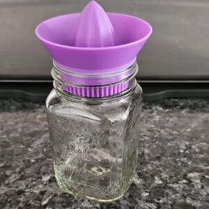 Purple Citrus Juicer with Glass Jar